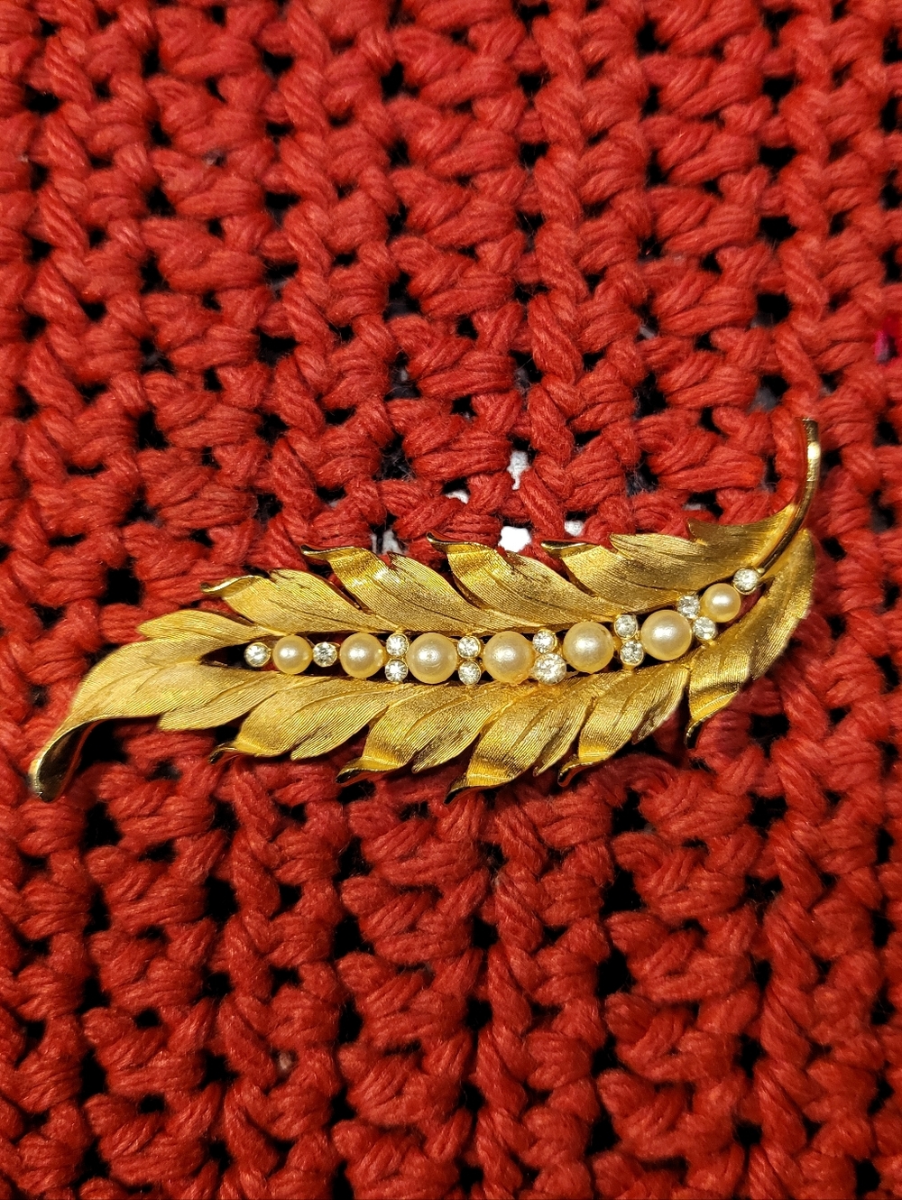 Trifari Leaf Brooch